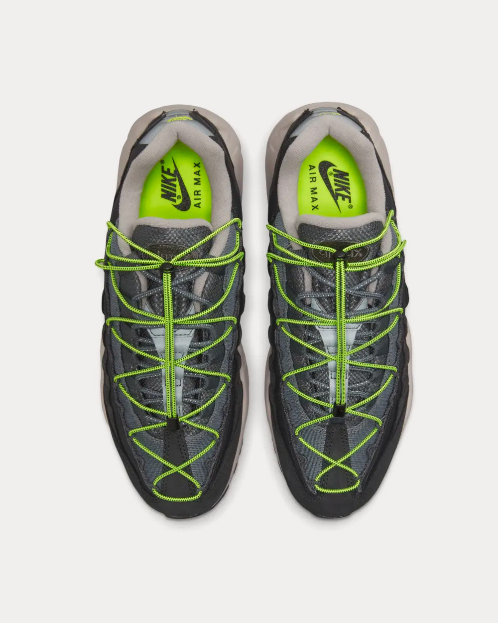 Nike Air Max 95 Off-Noir and Volt Low Top Sneakers - 2