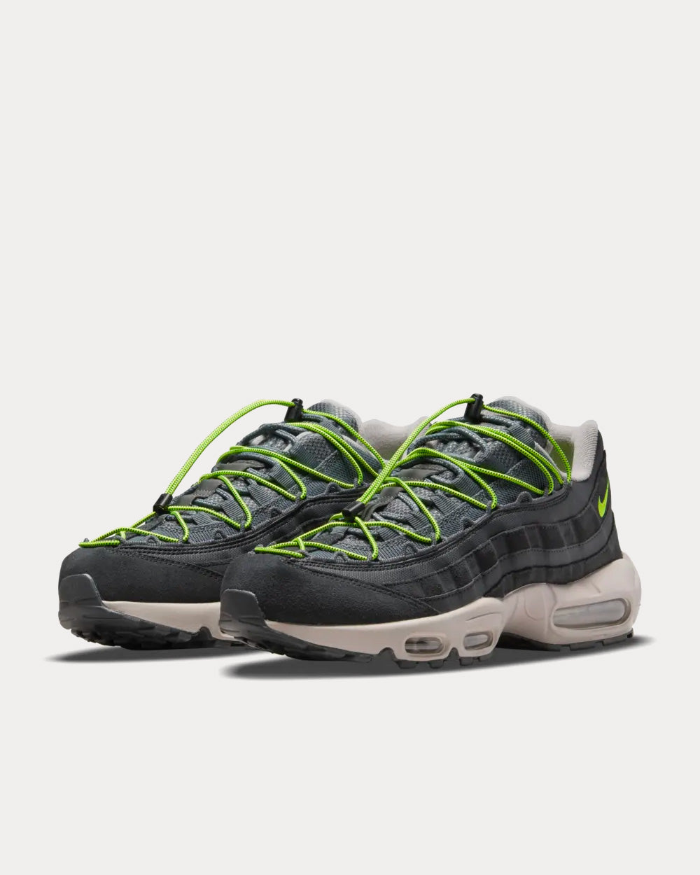 Nike Air Max 95 Off-Noir and Volt Low Top Sneakers - 3