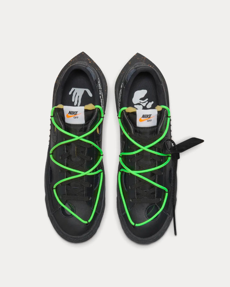 Nike x Off-White Blazer Low Black and Electro Green Low Top Sneakers - 2