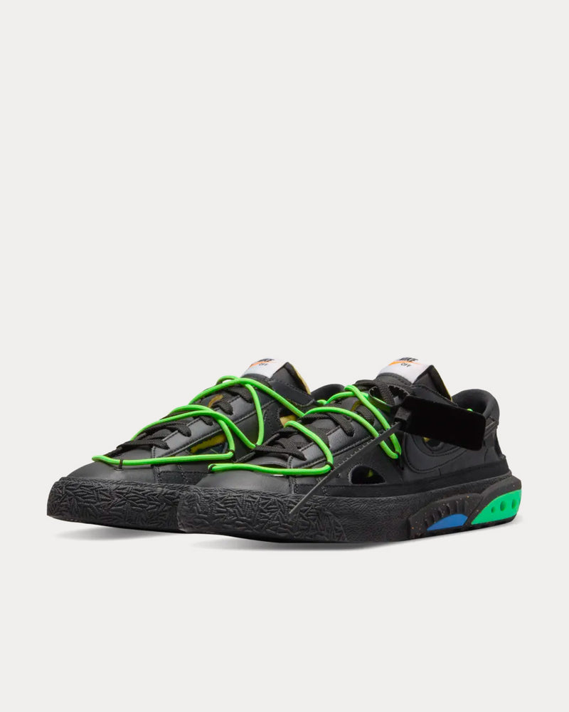 Nike x Off-White Blazer Low Black and Electro Green Low Top Sneakers - 3