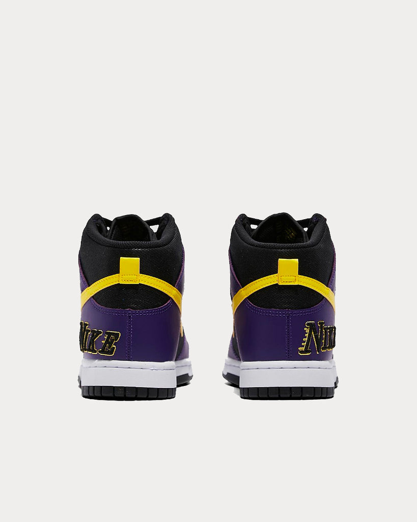 Nike Dunk Hi EMB Lakers Black / Opti Yellow-Court / Purple High