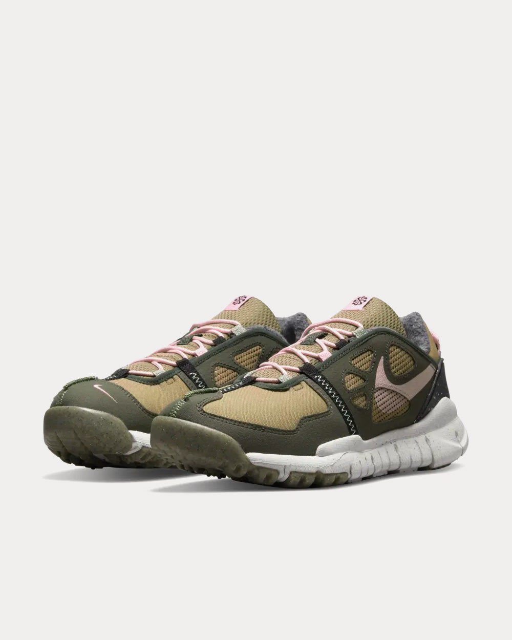 Nike Free Terra Vista Brown Kelp and Pink Glaze Low Top Sneakers - 3