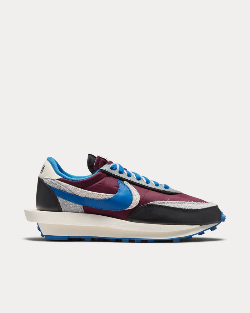 Nike x sacai x UNDERCOVER LDWaffle Night Maroon and Team Royal Low Top Sneakers - 1