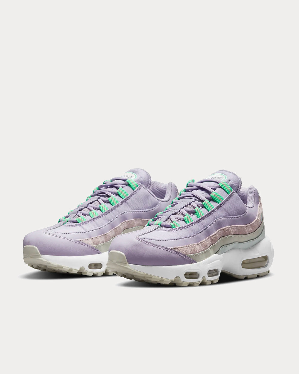 Nike Air Max 95 Infinite Lilac / Sea Glass / Green Glow / White Low Top Sneakers - 2