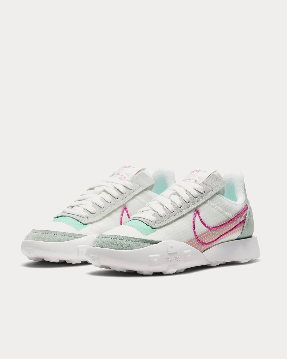 Nike Waffle Racer 2X Steam / Light Sienna / Green Glow / Active Fuchsia Running Shoes - 2