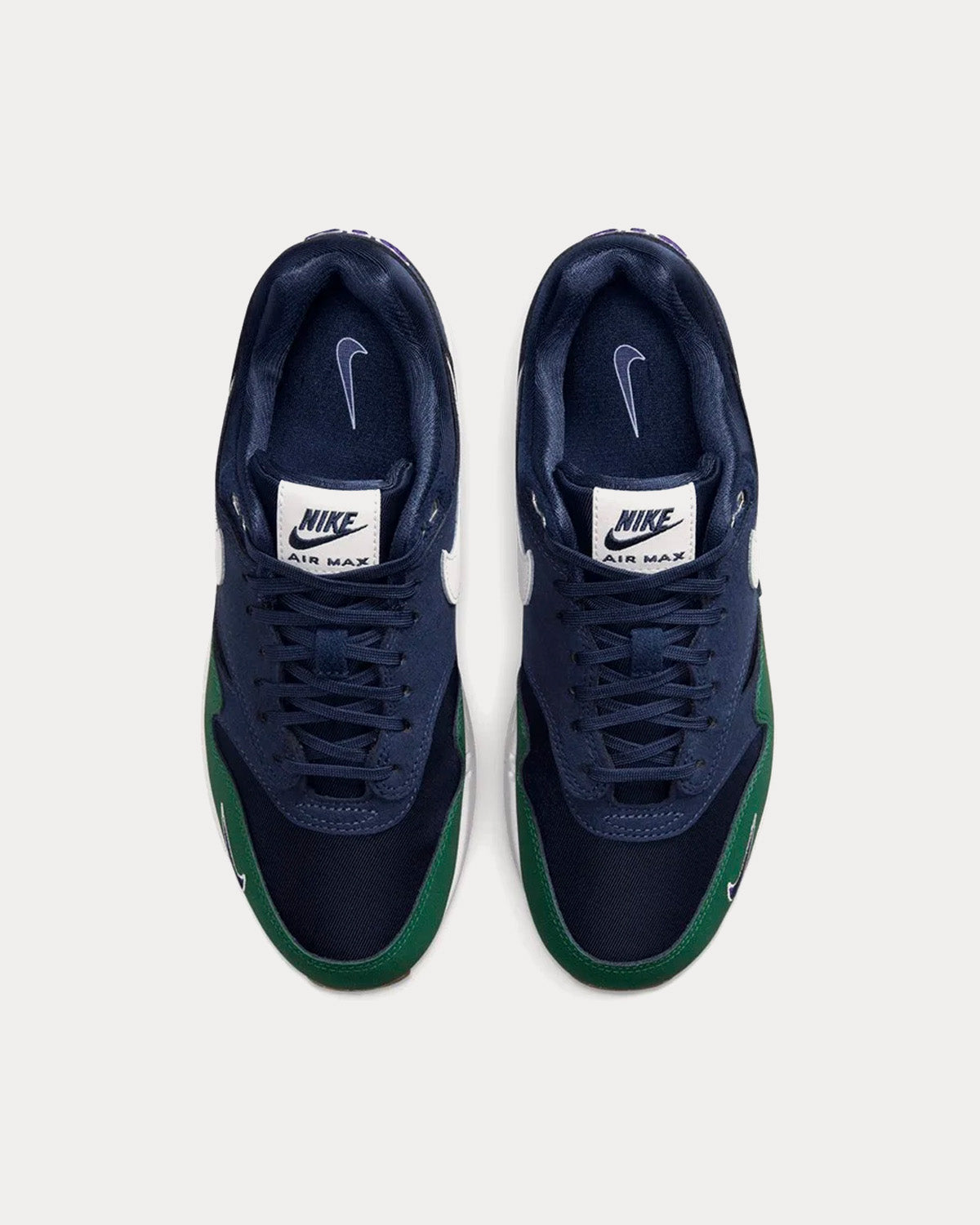 Nike Air Max 1 87 QS Obsidian White Midnight Navy Gorge Green Low Top Sneakers Sneak in Peace