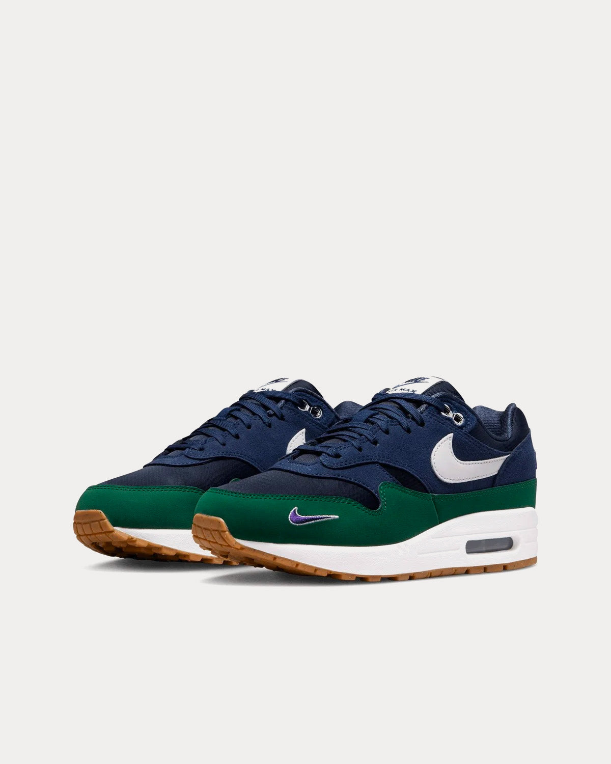 Nike Air Max 1 '87 QS Obsidian White / Midnight Navy / Gorge Green Low Top Sneakers - 3