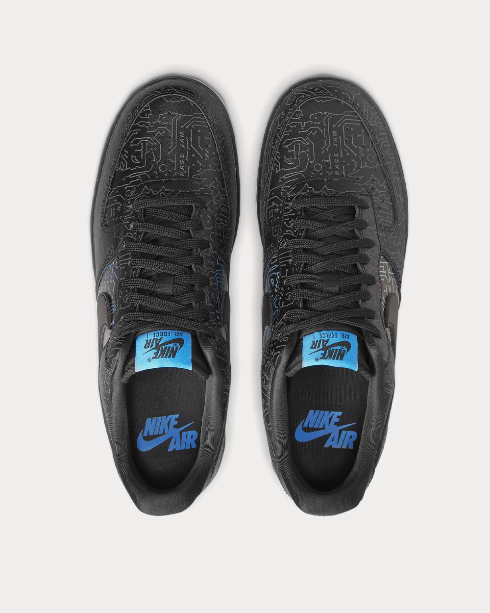 Nike Air Force 1 '07 x Space Jam: A New Legacy Black / Light Blue Fury / Black Low Top Sneakers - 2