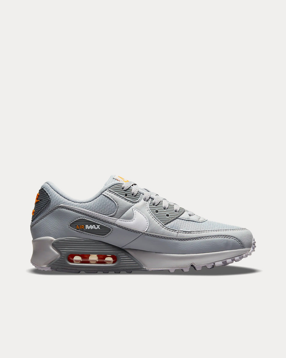 Nike Air Max 90 Wolf Grey / Kumquat / Cool Grey / White Low Top Sneakers - 1