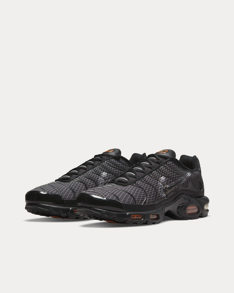 Nike Air Max Plus Black / Total Orange / Particle Grey / White Low Top Sneakers - 3