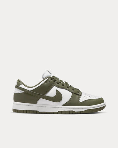 Nike Dunk Low White / White / Medium Olive Low Top Sneakers