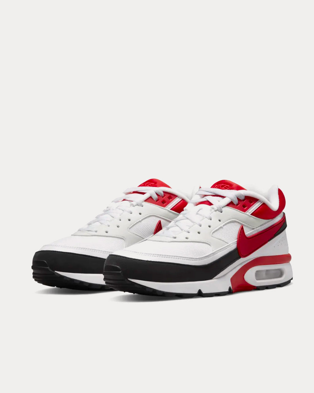 Nike Air Max BW White and Sport Red Low Top Sneakers - 3