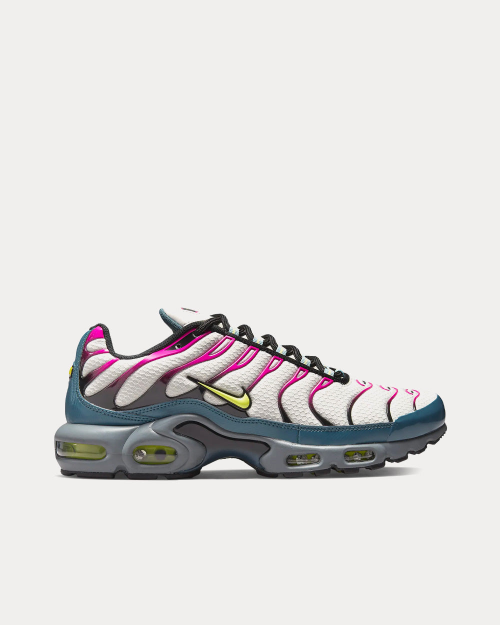 Men s Air Max Plus Light Bone Ash Green Pink Prime Yellow Pulse Low Top Sneakers