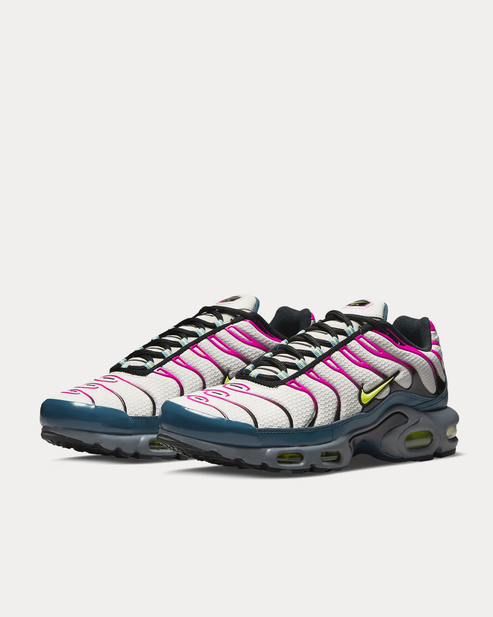 Nike Air Max Plus Light Bone / Ash Green / Pink Prime / Yellow Pulse Low Top Sneakers - 3