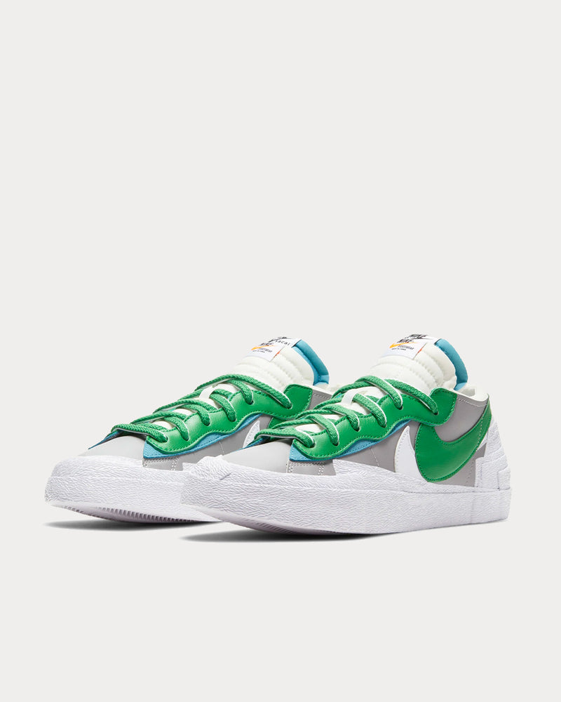 Nike x sacai Blazer Low Medium Grey / Classic Green Low Top Sneakers - 2