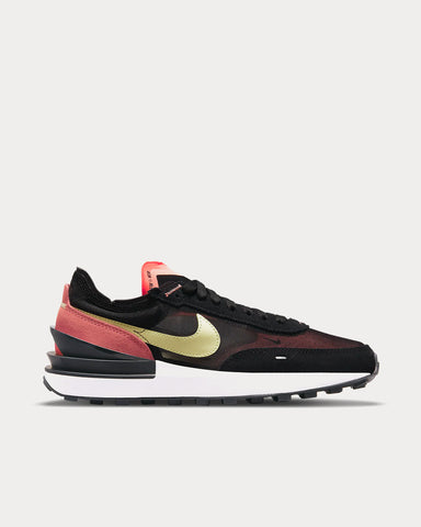 Nike Waffle One Black / Magic Ember / Crimson Bliss / Lime Ice Low Top Sneakers