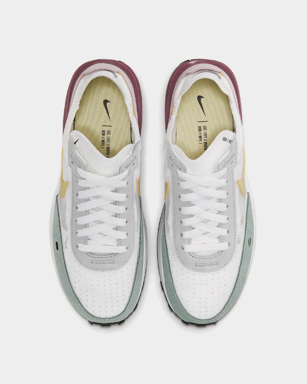 Nike Waffle One White / Regal Pink / Light Mulberry / Lemon Drop Low Top Sneakers - 2