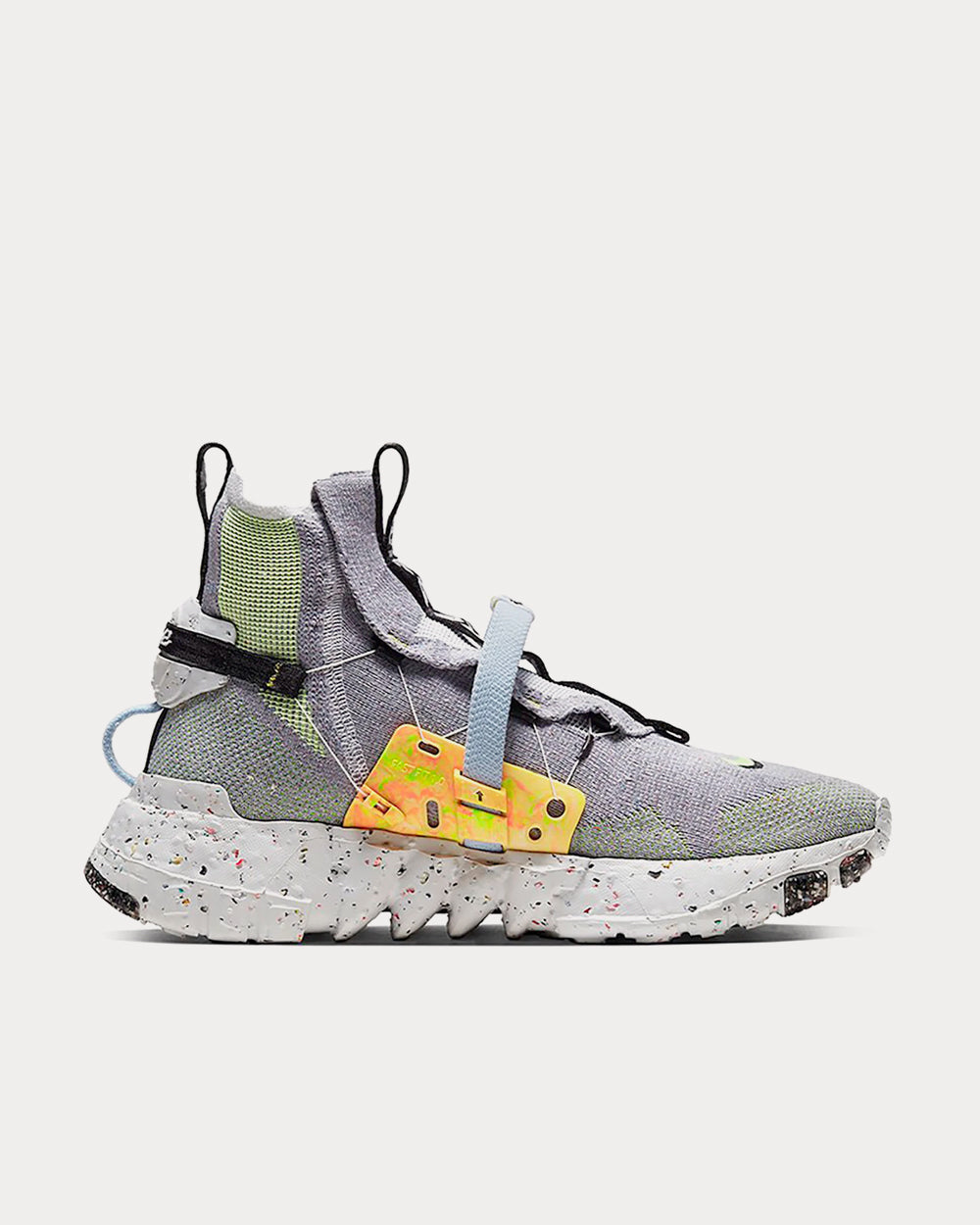 Nike Space Hippie 03 GREY / VOLT GLOW / PHONTON DUST High Top Sneakers - 1