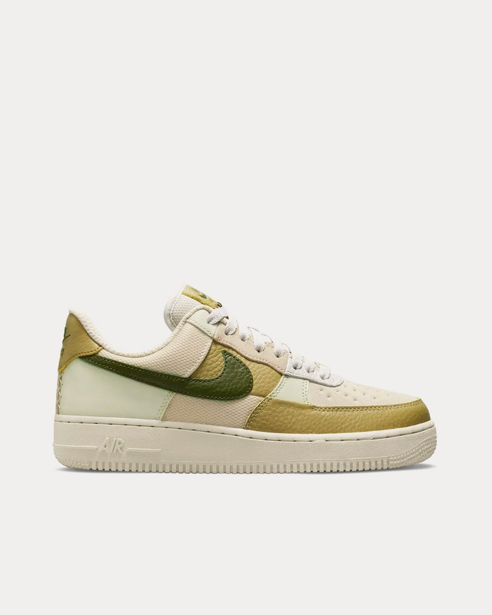 Nike Air Force 1 Scrap Light Bone / Light Green Low Top Sneakers - 1