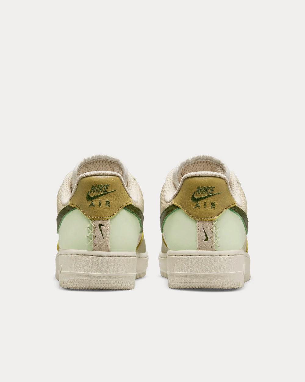 Nike Air Force 1 Scrap Light Bone / Light Green Low Top Sneakers - 4