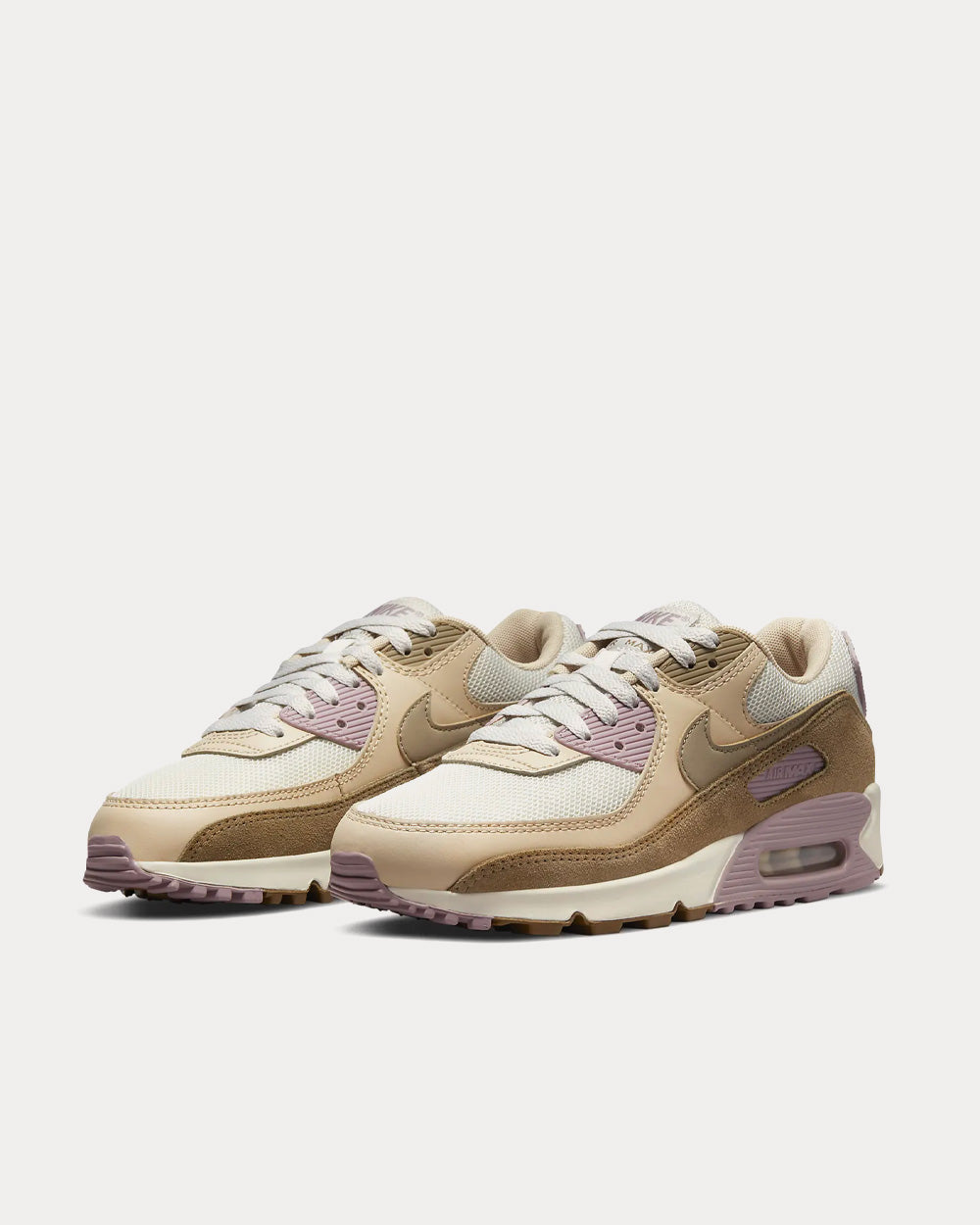 Nike Air Max 90 Brown Kelp / Light Violet Ore / Rattan / Khaki Low Top Sneakers - 3