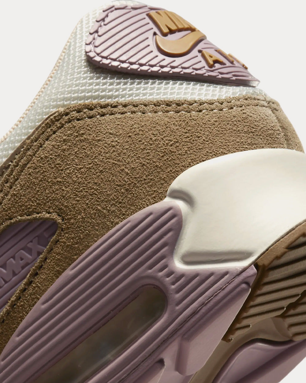 Nike Air Max 90 Brown Kelp / Light Violet Ore / Rattan / Khaki Low Top Sneakers - 5