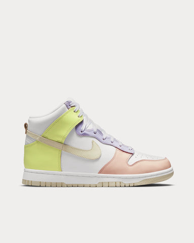 Nike Dunk High White / Light Lemon Twist / Pure Violet / Cashmere High Top Sneakers