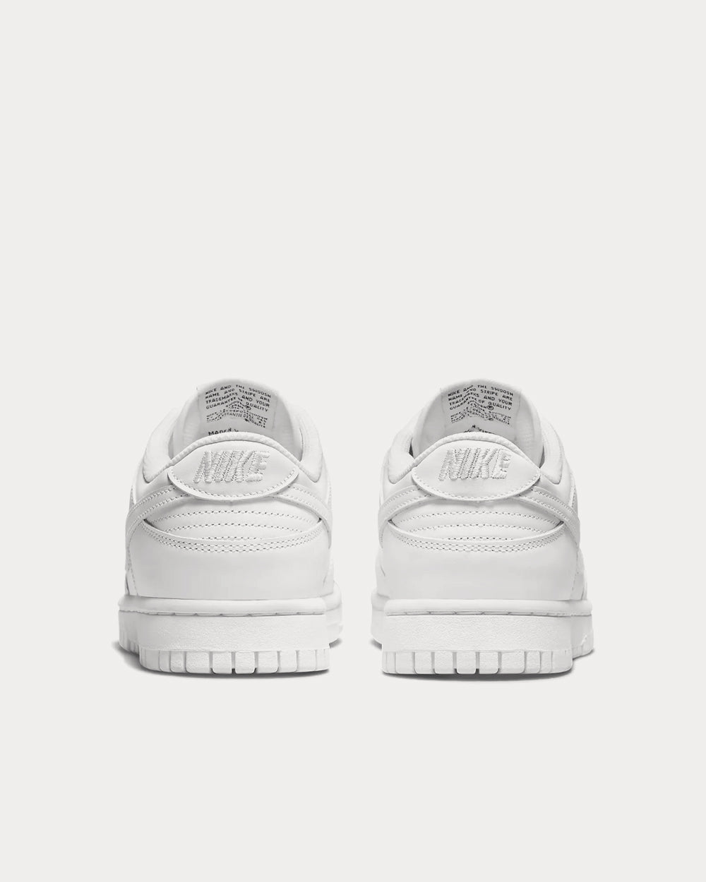 Nike Dunk Low White / White / White Low Top Sneakers - 4