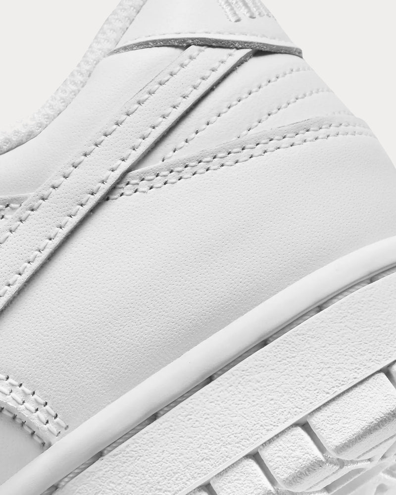 Nike Dunk Low White / White / White Low Top Sneakers - 6