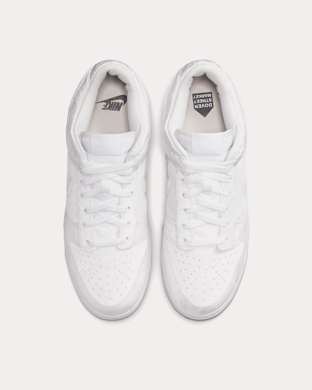 Nike x Comme des Garçons Dunk Low Velvet White Low Top Sneakers - 2