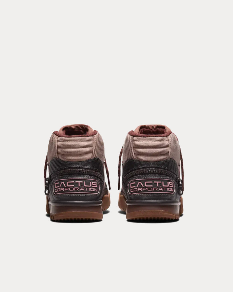 Nike x Travis Scott Air Trainer 1 Archaeo Brown and Rust Pink High