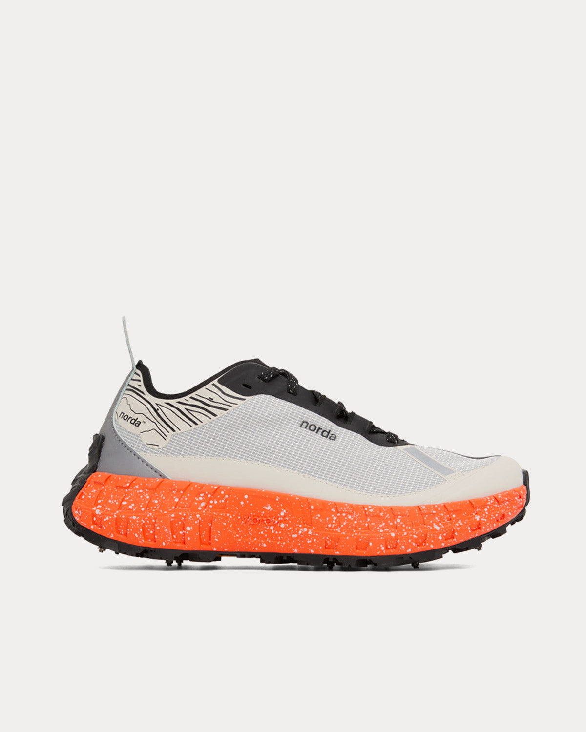 Norda 001 G+ Spike Off-White / Orange Running Shoes - 1