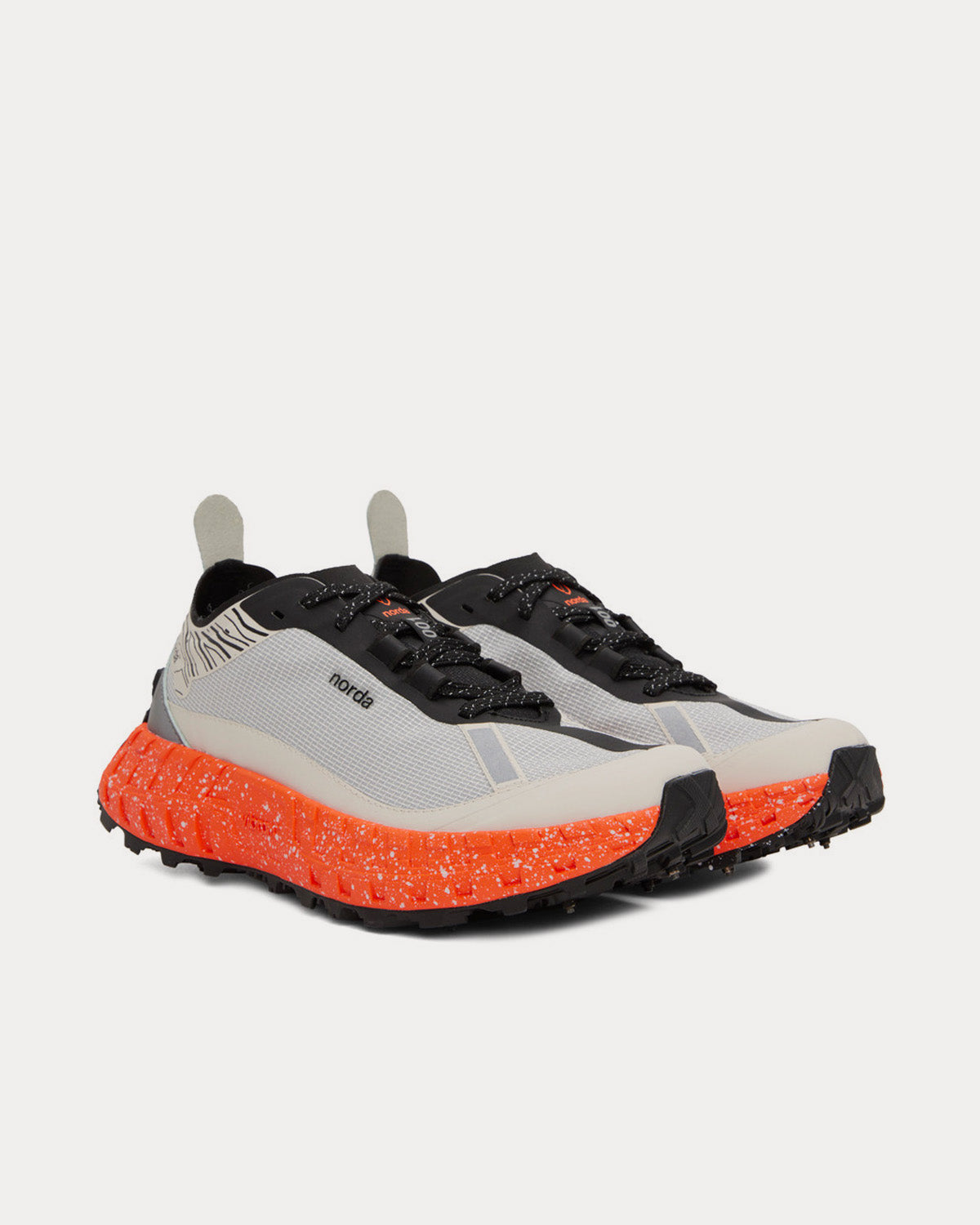 Norda 001 G+ Spike Off-White / Orange Running Shoes - 2