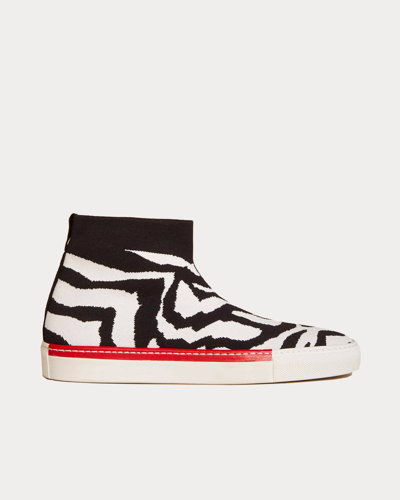 O2 Monde Isra Vegan Recycled Zebra High Top Sneakers - 1