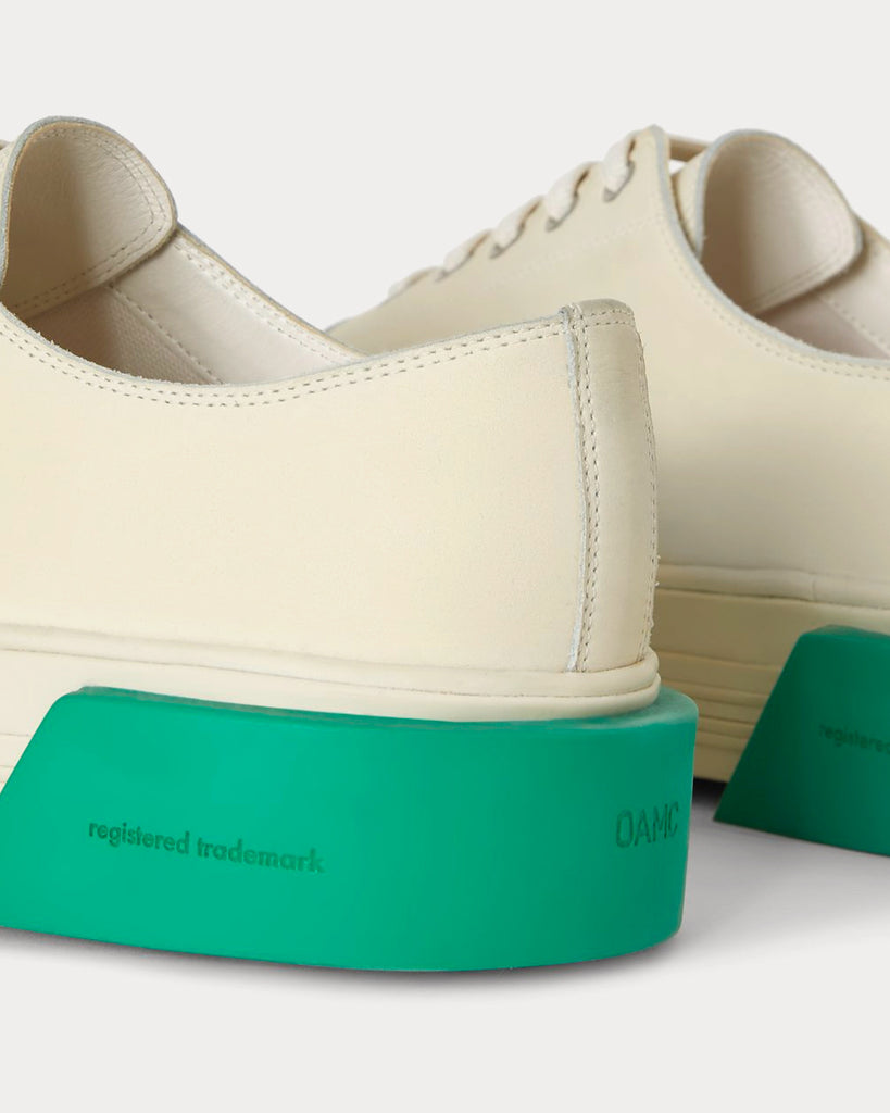 OAMC Inflate Plimsole Natural White / Green Low Top Sneakers