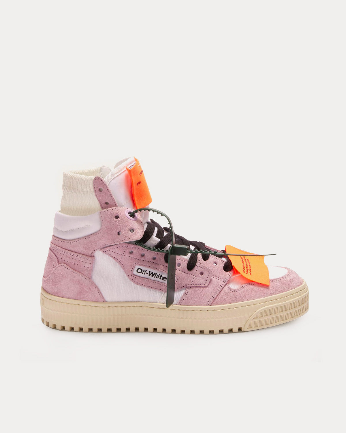 Off-White 3.0 Off Court Suede & Canvas White / Lilac High Top Sneakers - 1