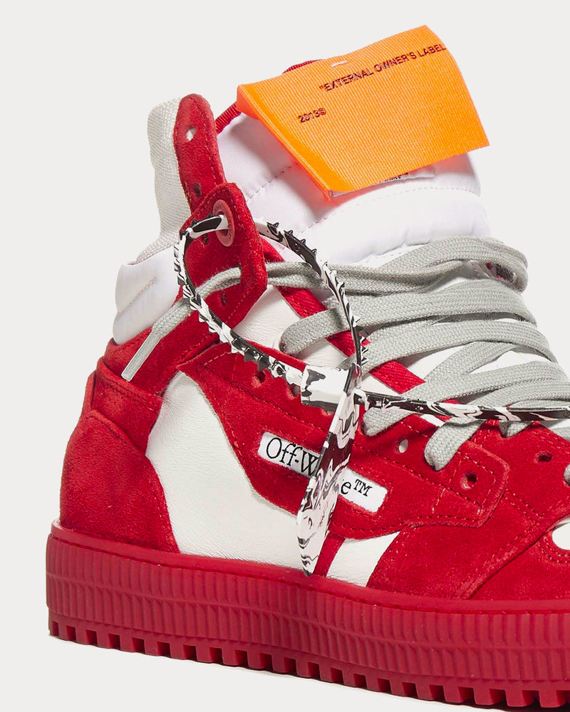 Off-White Off-Court 3.0 Red / White High Top Sneakers - 4