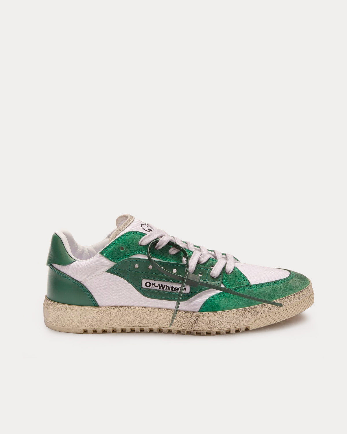 Off-White - 5.0 Sneaker Vintage Finish White / Green Low Top Sneakers