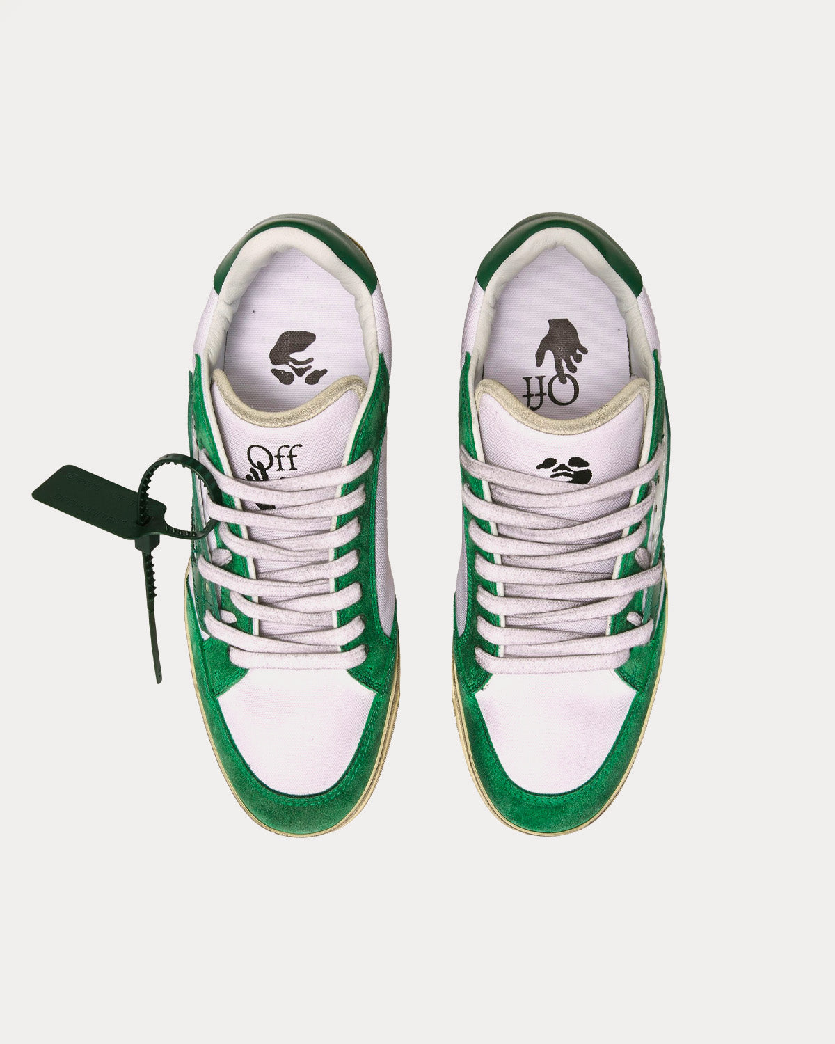 Off-White - 5.0 Sneaker Vintage Finish White / Green Low Top Sneakers