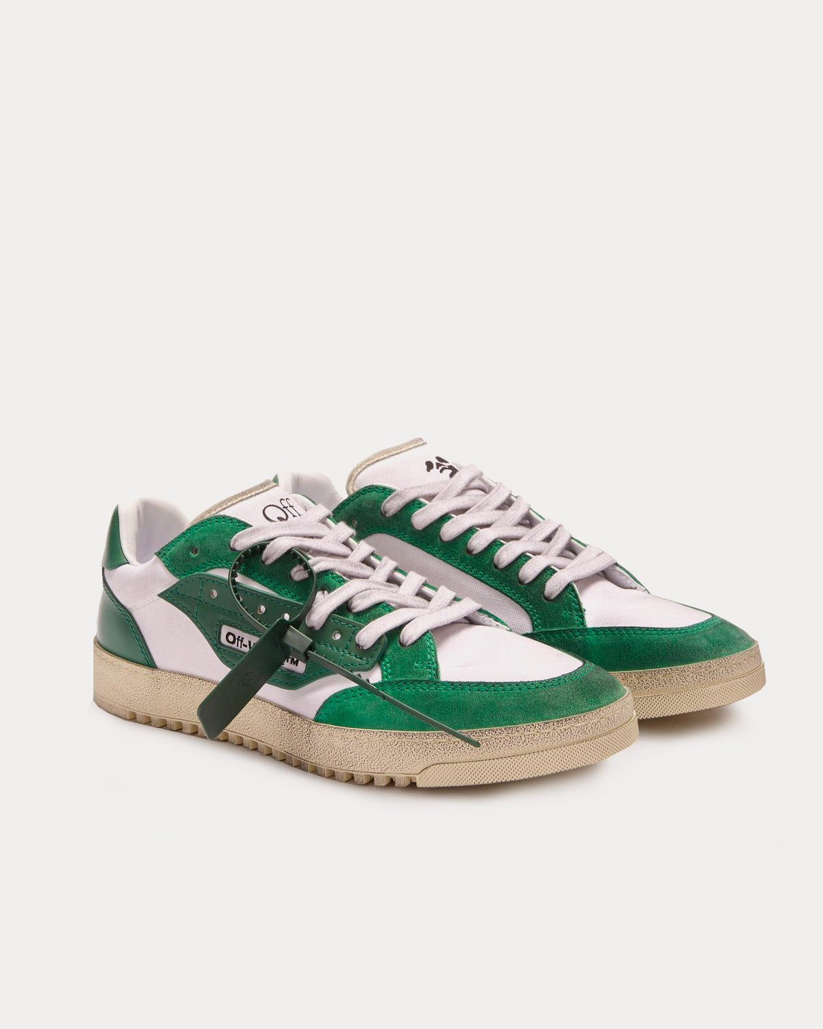 Off-White - 5.0 Sneaker Vintage Finish White / Green Low Top Sneakers