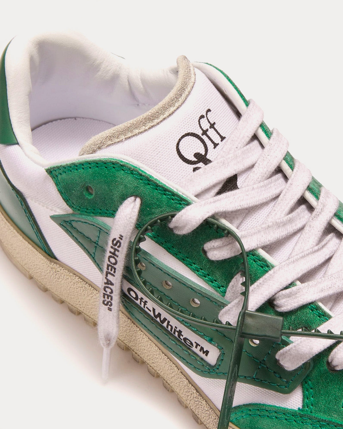 Off-White - 5.0 Sneaker Vintage Finish White / Green Low Top Sneakers