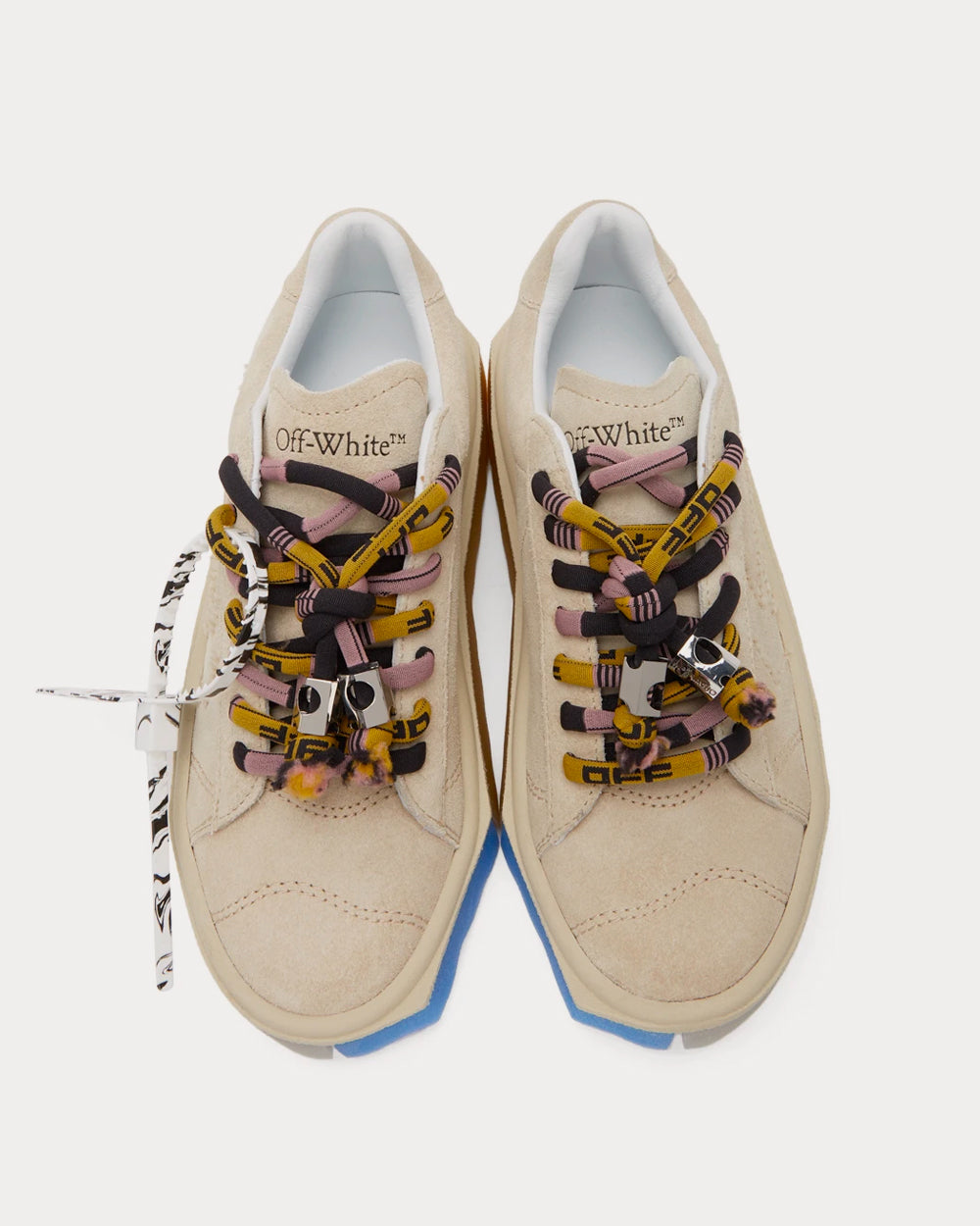 Off-White Sponge Beige Low Top Sneakers - 4