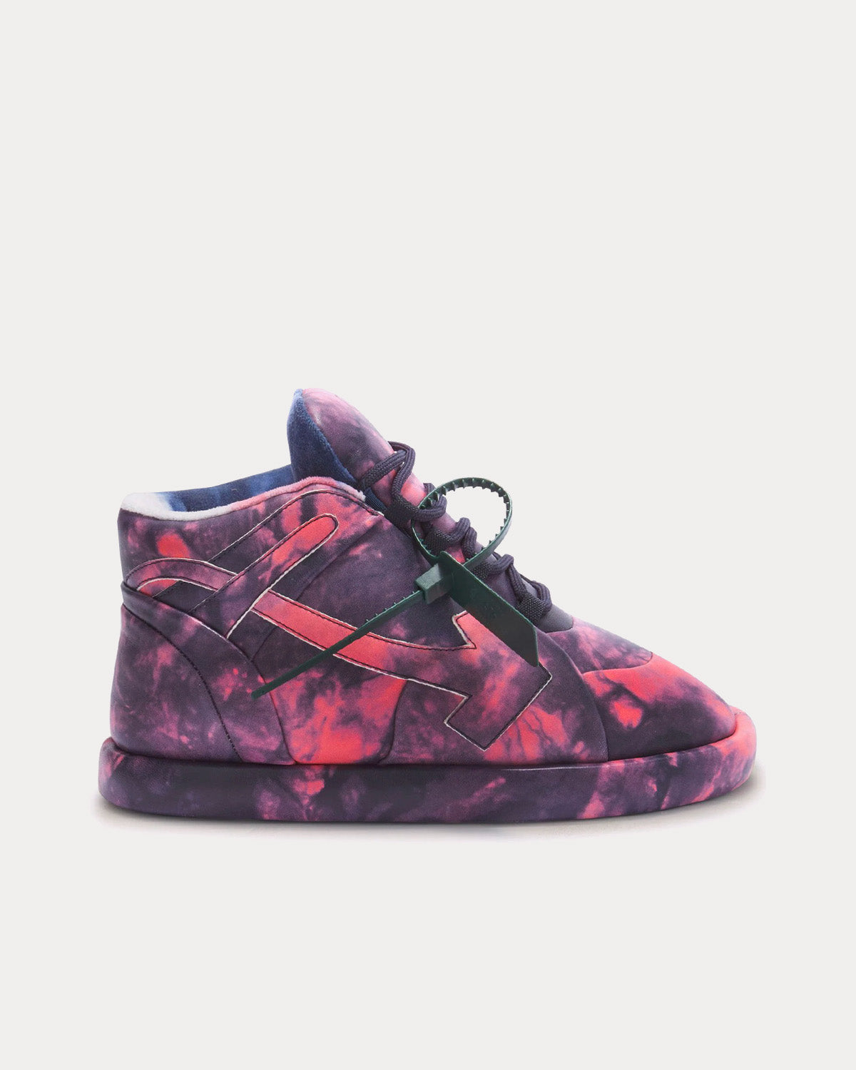 Off-White Bump Sneaker Tie Dye Purple / Fuchsia High Top Sneakers - 1