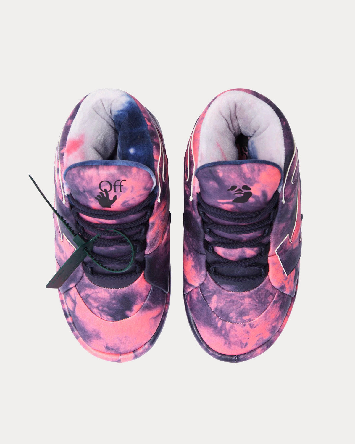 Off-White Bump Sneaker Tie Dye Purple / Fuchsia High Top Sneakers - 2