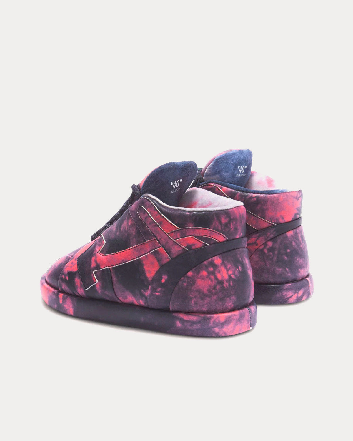 Off-White Bump Sneaker Tie Dye Purple / Fuchsia High Top Sneakers - 4