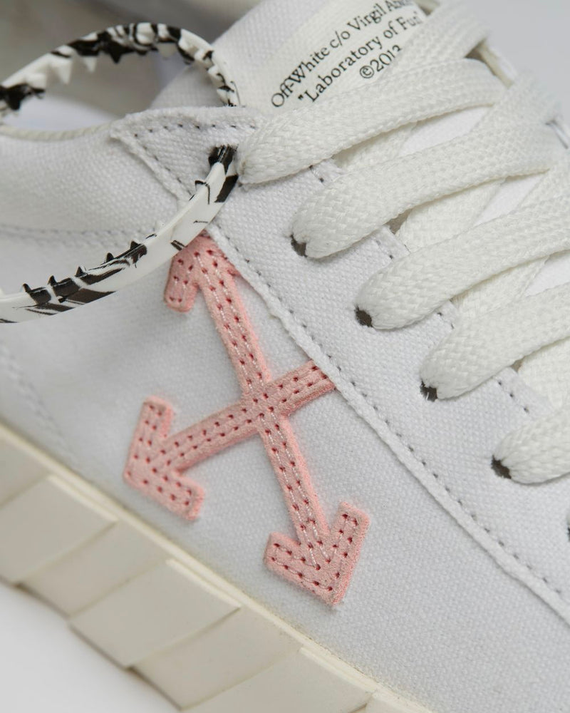 Off-White Vulcanized White / Pink Low Top Sneakers - 4