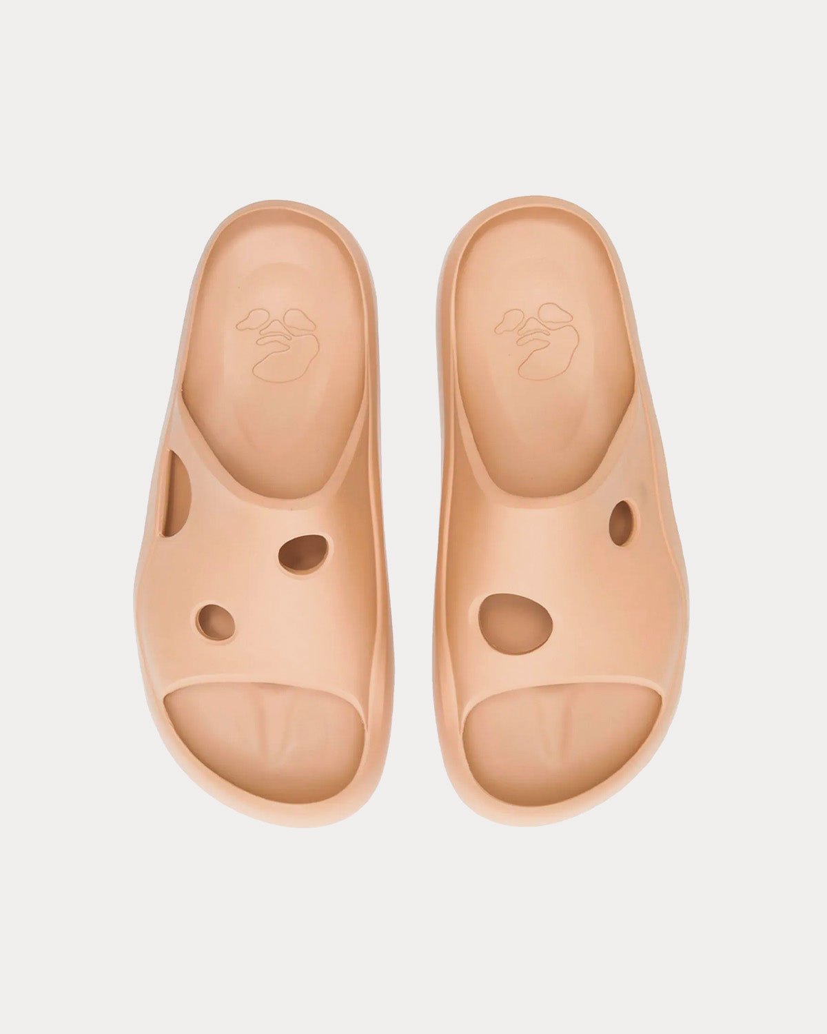 Off-White Meteor Cut-Out Camel Brown Slides - 2