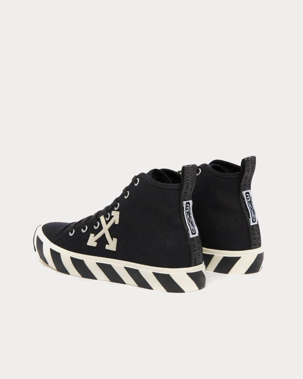 Off-White Mid Vulcanized Black High Top Sneakers - 4