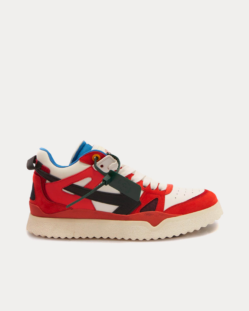 Off-White Sponge Red / Black / White Mid Top Sneakers - 1