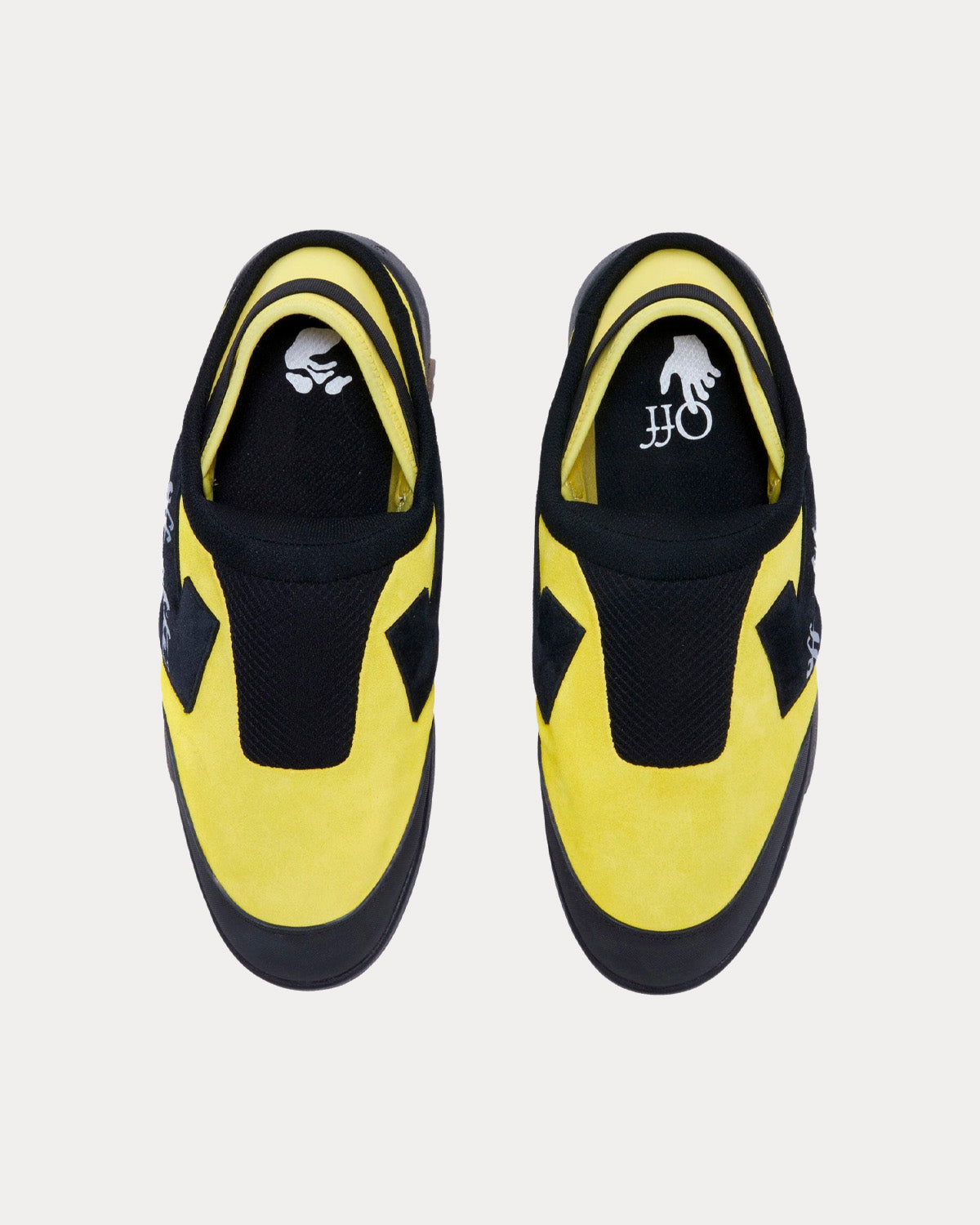 Off-White Mule Out Of Office Yellow / Black Slip Ons - 2